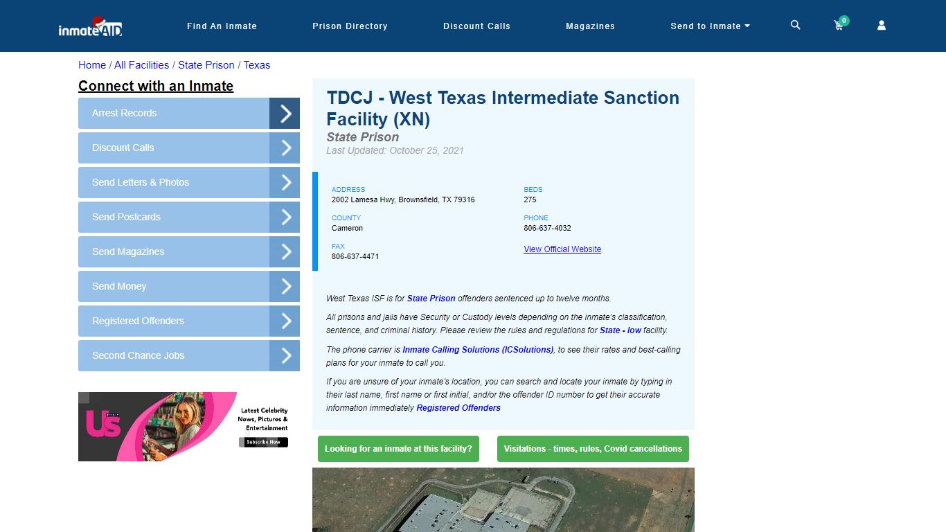 TDCJ - West Texas Intermediate Sanction Facility (XN) | Inmate Search ...